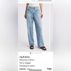 Rag & Bone Miramar Valentina Wide Leg Sweatpants jeans M